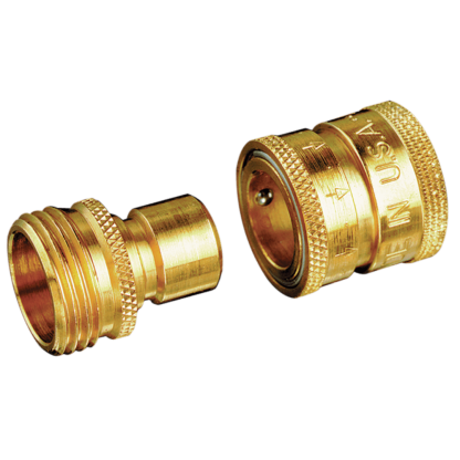 Dramm Brass Quick Disconnect Water Stop Pair 740